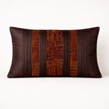 Hand Crafted Bolster Cover – Brown | 20"x8" | Poly Cotton Fabric | Embellished Designer Pattern
