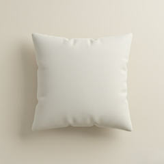 Handcrafted Cream Cushion Cover – 16"x16", Premium Poly Cotton