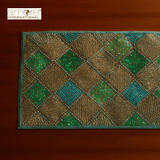 Set of - 5, Handcrafted Laminated Placemat – Turquoise, 12"x18"