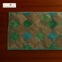 Handcrafted Laminated Placemat – Turquoise, 12"x18"