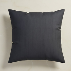 Hand-Crafted Black Cushion Cover – 16"x16", Black Embellished Square Design | Premium Poly Cotton