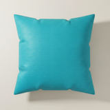 Handcrafted Turquoise Cushion Cover – 16"x16" | Poly Cotton | Artistic Multicolor Embroidery | Premium Festive Décor