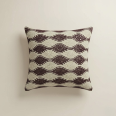 Handcrafted Cream Cushion Cover – 16"x16", Premium Poly Cotton