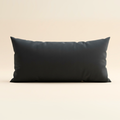 Handcrafted Black Bolster Cover – 19"x8" | Premium Poly Cotton