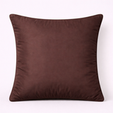 Handcrafted Brown Cushion Cover – 16"x16" | Striped Embellished Design | Premium Poly Cotton