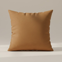 Fabric-Crafted Bronze Cushion Cover – 24"x24" | Textured Wave Pattern | Premium Poly Cotton