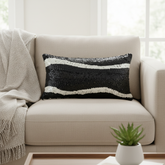 Handcrafted Black Bolster Cover – 19"x8" | Premium Poly Cotton