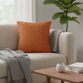 Fabric Crafted Orange Cushion Cover – 24"x24" | Premium Poly Cotton