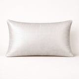 Hand Crafted Bolster Cover – White | 20"x8" | Poly Cotton Fabric | Embellished Designer Pattern