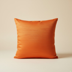 Fabric Crafted Orange Cushion Cover – 24"x24" | Premium Poly Cotton