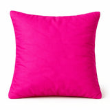Fabric Crafted Cushion Cover – Dark Pink | 16"x16" | Poly Cotton Fabric | Elegant Embossed Wavy Pattern Design