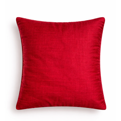 Hand Crafted Cushion Cover – Maroon | 16"x16" | Poly Cotton | Textured Panel Design