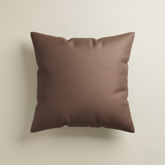 Handcrafted Brown Cushion Cover – 16"x16", Premium Poly Cotton
