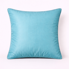 Handcrafted Green Cushion Cover – 16"x16" | Striped Embellished Design | Premium Poly Cotton