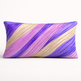 Fabric Crafted Bolster Cover – Purple | 19"x9" | Poly Cotton Fabric | Abstract Wave Design