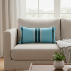 Handcrafted Turquoise Bolster Cover – 19"x8" | Premium Poly Cotton