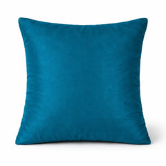 Hand Crafted Cushion Cover – Turquoise | 12"x12" | Poly Cotton Fabric | Floral Design