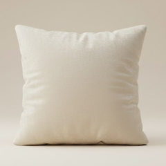 Fabric-Crafted Beige Cushion Cover – 24"x24" | Textured Wave Design | Premium Poly Cotton