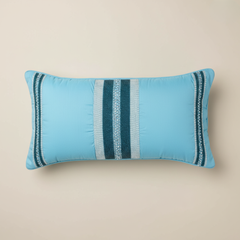 Handcrafted Turquoise Bolster Cover – 19"x8" | Premium Poly Cotton