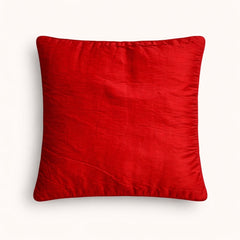 Fabric Crafted Cushion Cover – Maroon | 12"x12" | Poly Cotton | Modern Quilted Arc Design