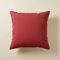 Handcrafted Maroon Cushion Cover – 16"x16", Premium Poly Cotton