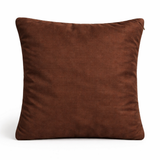 Fabric Crafted Cushion Cover – Brown | 12"x12" | Poly Cotton | Premium Textured Design