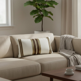 Handcrafted Cream Bolster Cover – 19"x8", Premium Poly Cotton