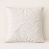 Machine-Crafted Cream Gold Cushion Cover – 16"x16" | Circular Embroidered Design | Premium Poly Channel Fabric