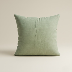 Handcrafted Green Cushion Cover – 16"x16", Premium Poly Cotton