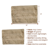 Set of 6 - Fabric-Crafted Sand Placemat – 13"x19", Premium Poly Cotton