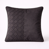 Fabric-Crafted Black Cushion Cover – 12"x12" | Poly Cotton Fabric | Bold & Sophisticated