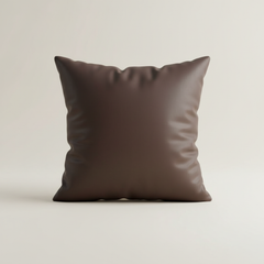 Fabric-Crafted Brown Cushion Cover – 12"x12" | Triple-Tone Pleated Waves | Premium Poly Cotton