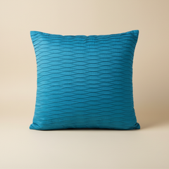 Fabric Crafted Turquoise Cushion Cover – 24"x24" | Premium Poly Cotton