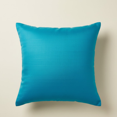 Fabric Crafted Turquoise Cushion Cover – 24"x24" | Premium Poly Cotton