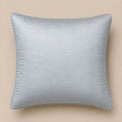 Fabric Crafted Cushion Cover – Grey | 16"x16" | Poly Cotton Foam Fabric | Premium Ribbed Texture Design