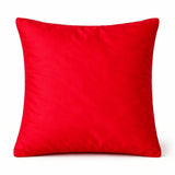 Hand Crafted Cushion Cover – Red | 16"x16" | Poly Cotton | Premium Beaded Embroidery Design