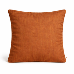 Hand Crafted Embroidered Cushion Cover – Bronze | 12"x12" | Poly Cotton | Floral Design