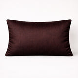 Hand Crafted Bolster Cover – Brown | 19"x12" | Poly Cotton Fabric | Embellished Floral Texture Design