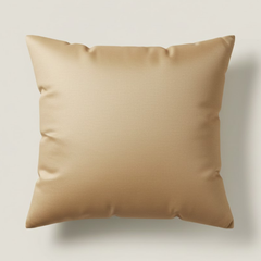 Fabric-Crafted Gold Cushion Cover – 16"x16" | Triple-Tone Pleated Waves | Premium Poly Cotton