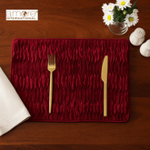 Fabric Crafted Placemat – Maroon, 13"x19"