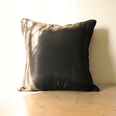 Handcrafted Black Cushion Cover – 16"x16", Premium Poly Cotton