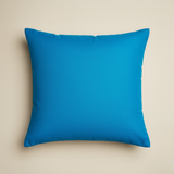 Fabric-Crafted Turquoise Cushion Cover – 12"x12", Multi-Stripe Textured Design in Premium Poly Cotton