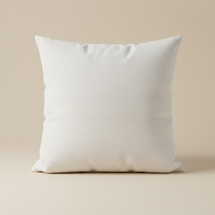 Handcrafted White Cushion Cover – 12"x12" | Artistic Multi-Color Embroidered Floral Design | Premium Poly Cotton