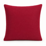Handcrafted Cushion Cover – Red | 16"x16" | Zigzag Embroidered Decorative Cushion Cover