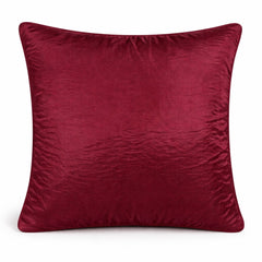 Fabric Crafted Cushion Cover – Bronze | 16"x16" | Poly Cotton Fabric | Elegant Wavy Textured Design