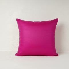 Fabric Crafted Pink Cushion Cover – 16"x16" | Premium Poly Cotton