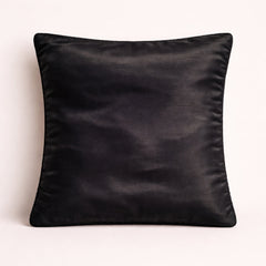 Fabric Crafted Cushion Cover – Black Gold | 16"x16" | Poly Cotton | Luxury Textured Design