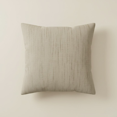 Fabric-Crafted Khaki Cushion Cover – 16"x16", Layered Pleated Texture in Premium Poly Cotton