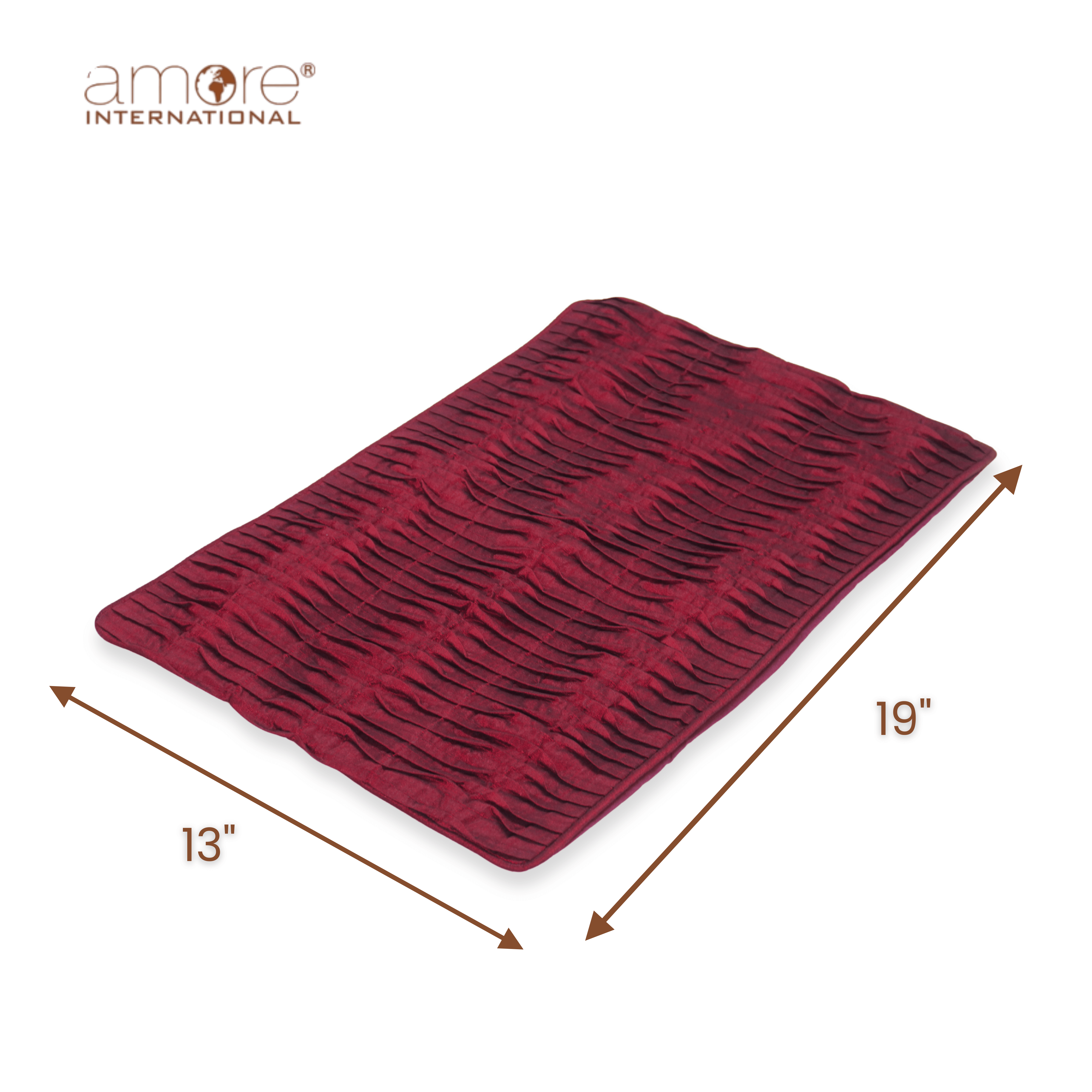 Fabric Crafted Placemat – Maroon, 13"x19"