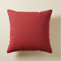 Handcrafted Red Cushion Cover – 12"x12", Premium Poly Cotton
